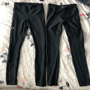 2 Black Under Armour Leggings